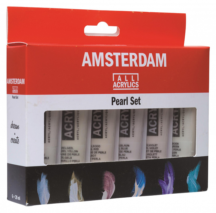 Набор акрила Talens "Amsterdam" Standart 6 цв* 20 мл, перламутровые цвета 