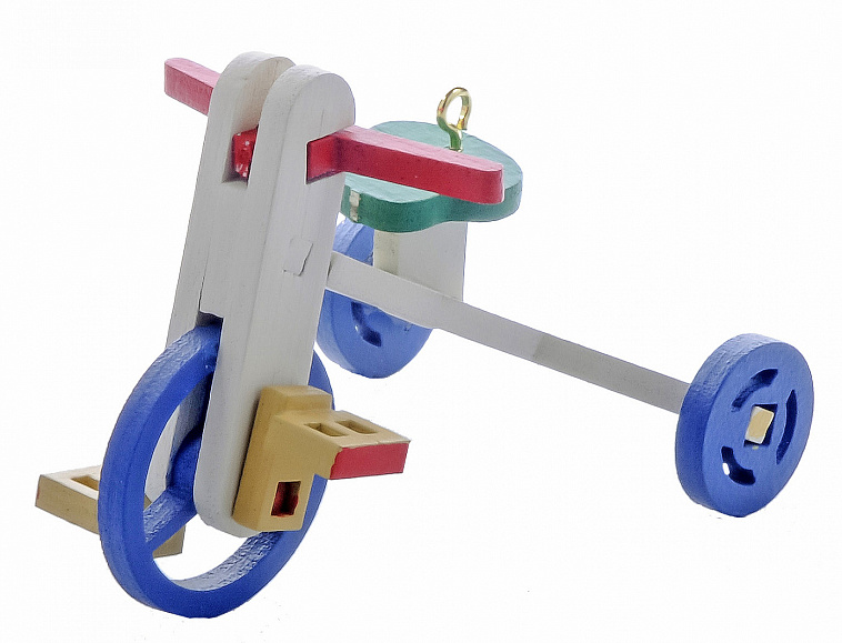 Игрушка деревянная "IDH Center" Детский велосипед 1013 Classic Blue Wheels