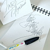 Ручка с пластиковым пером Pentel "Stylo" 0,4 мм, красные чернила на водной основе  3