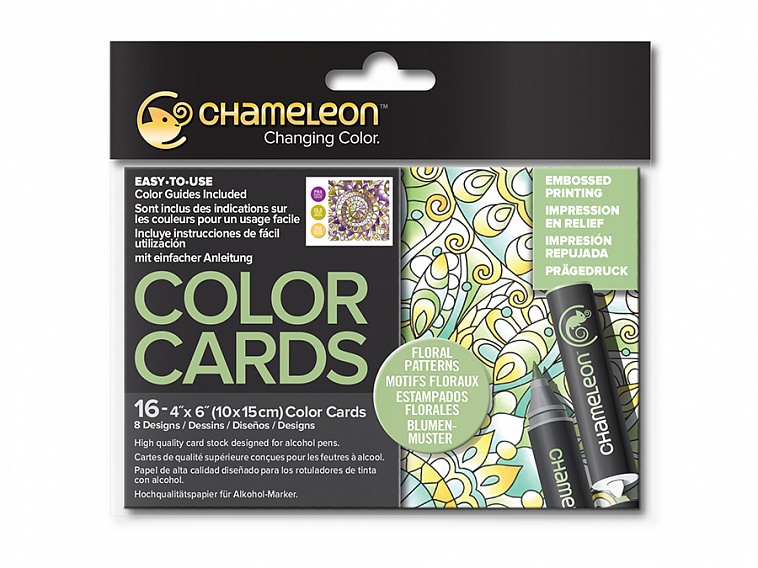 Раскраска-склейка Chameleon Floral Patterns Цветочные узоры 