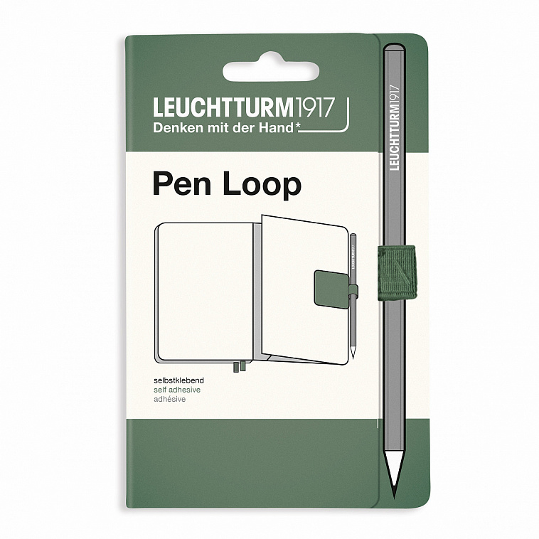 Петля для ручки Leuchtturm "Smooth Colours" оливковая