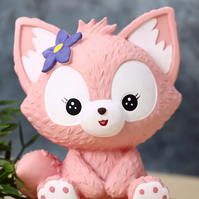 Копилка "Flower fox", pink