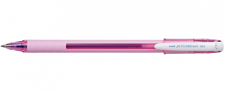 Ручка шариковая UNI Jetstream "SX-101-07FL" 0,7 мм, цв. синий, корп. розовый 606x758