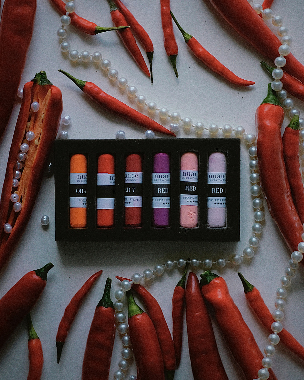 Набор пастели сухой nuance., Red Hot Chilly Pastels, 6 шт (красные) 606x758