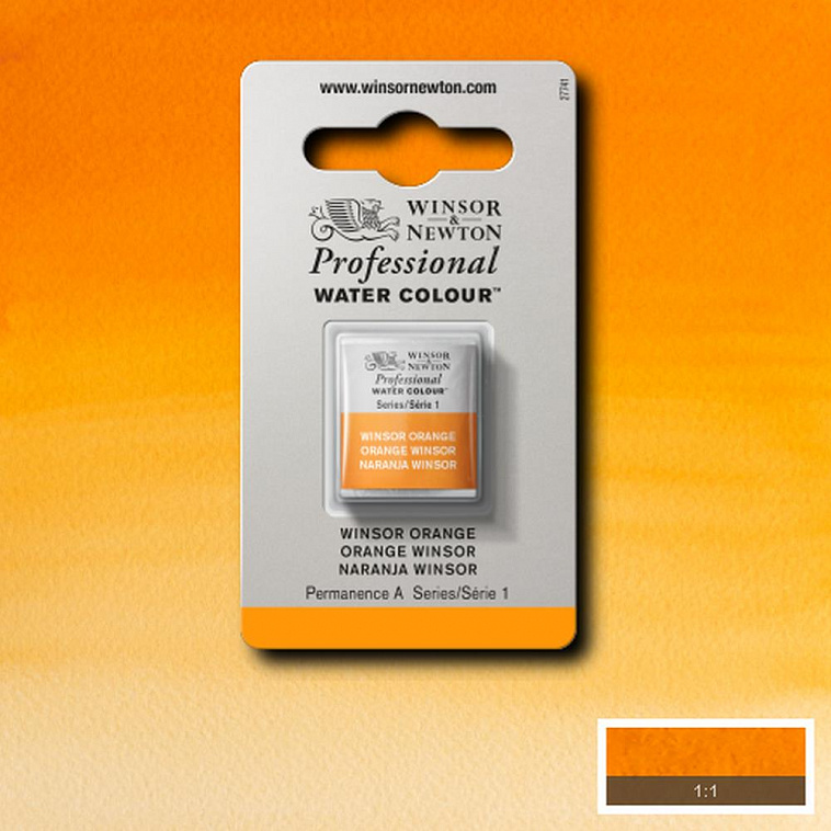 Акварель Winsor&Newton "Professional" в кювете Оранжевый  606x758
