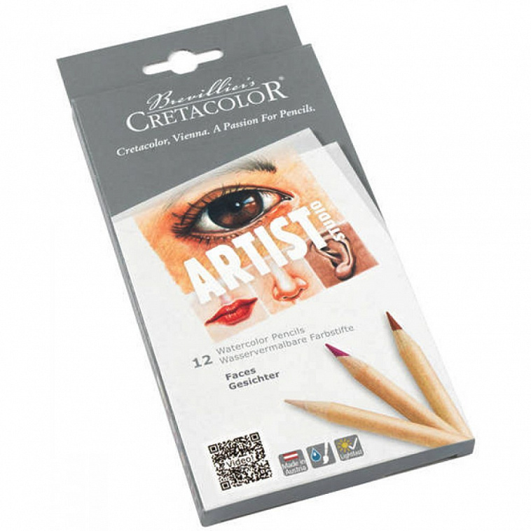 Набор карандашей акварельных Cretacolor "Artist Studio" Портрет 12 шт в картоне 