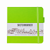 Блокнот для зарисовок Sketchmarker 12*12 cм 80 л 140 г, твердая обложка Зеленый луг