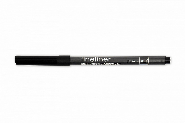Линер Koh-I-Noor "Fineliner" 0,3 мм, чёрный 606x758
