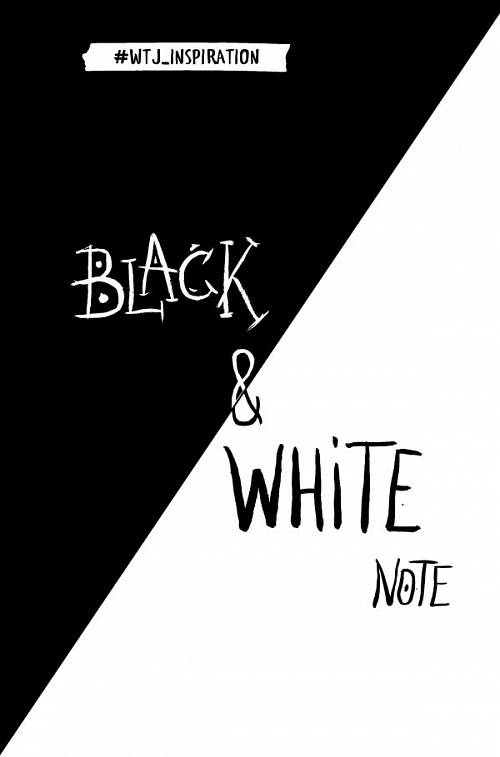 Стильный блокнот с черными и белоснежными страницами Black&White Note, твердая обложка 