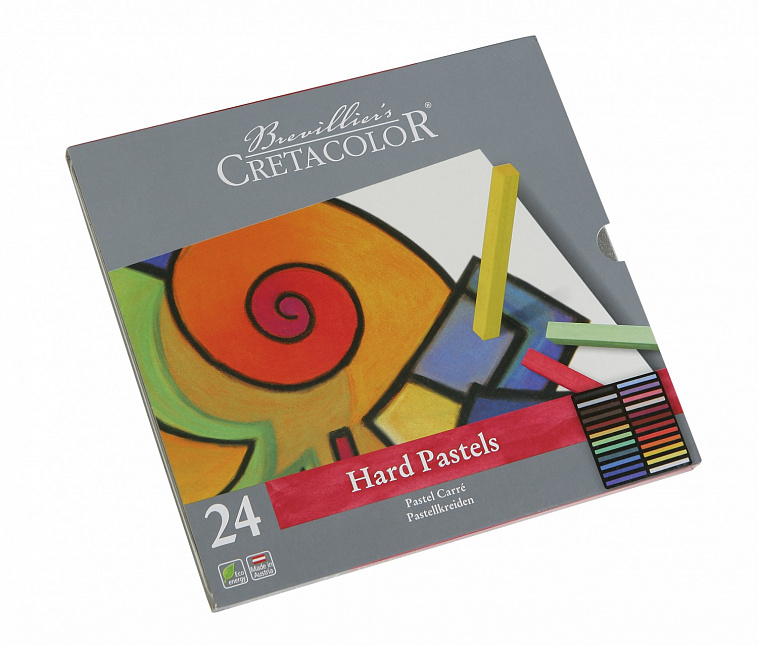 Набор пастели сухой Cretacolor "PASTEL CARRE", 24 цветов в металлической коробке 606x758