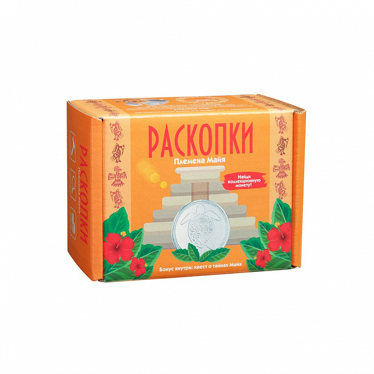 Набор для проведения раскопок с монетами "Майя" 606x758