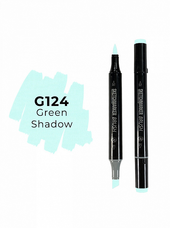 Маркер двухсторонний на спиртовой основе Sketchmarker Brush Цвет Зеленый полумрак 606x758