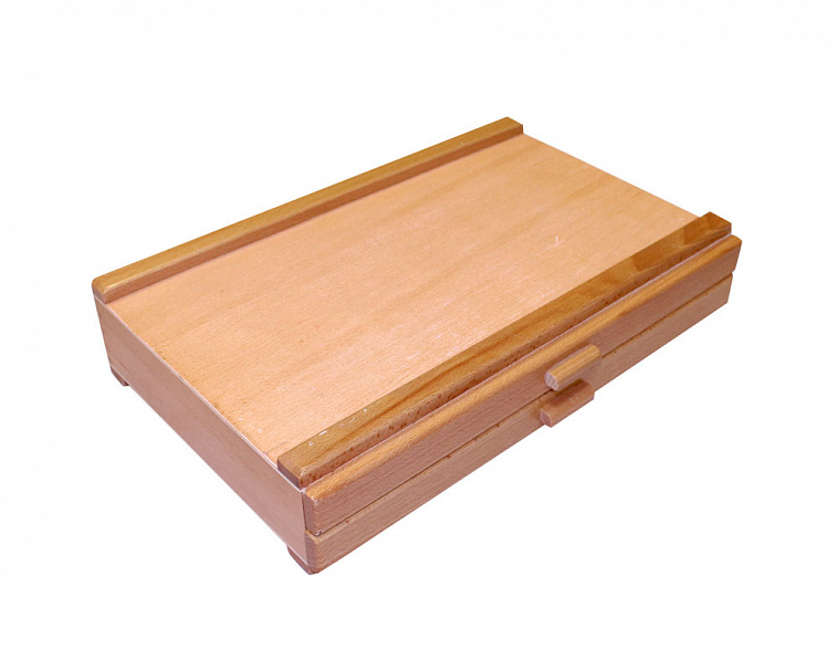 Ящик деревянный (вяз) с ячейками двухсекционный 40х24х5 см