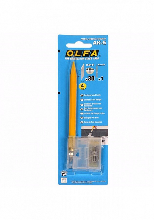 Нож OLFA перовой Utility Models лезвие 4 мм 30 шт 