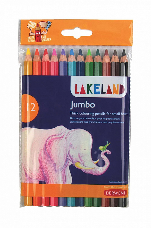 Набор карандашей цветных Derwent "Lakeland Jubmo" 12 цв в блистере