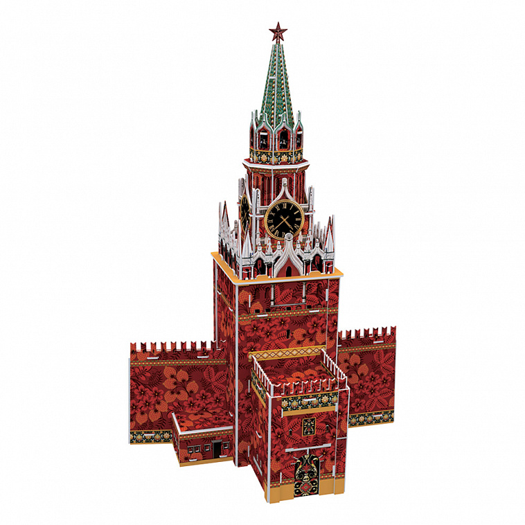 ♦Сборная модель из пенополистирола REZARK "Спасская башня" 26 х 15,5 х 37,5 см