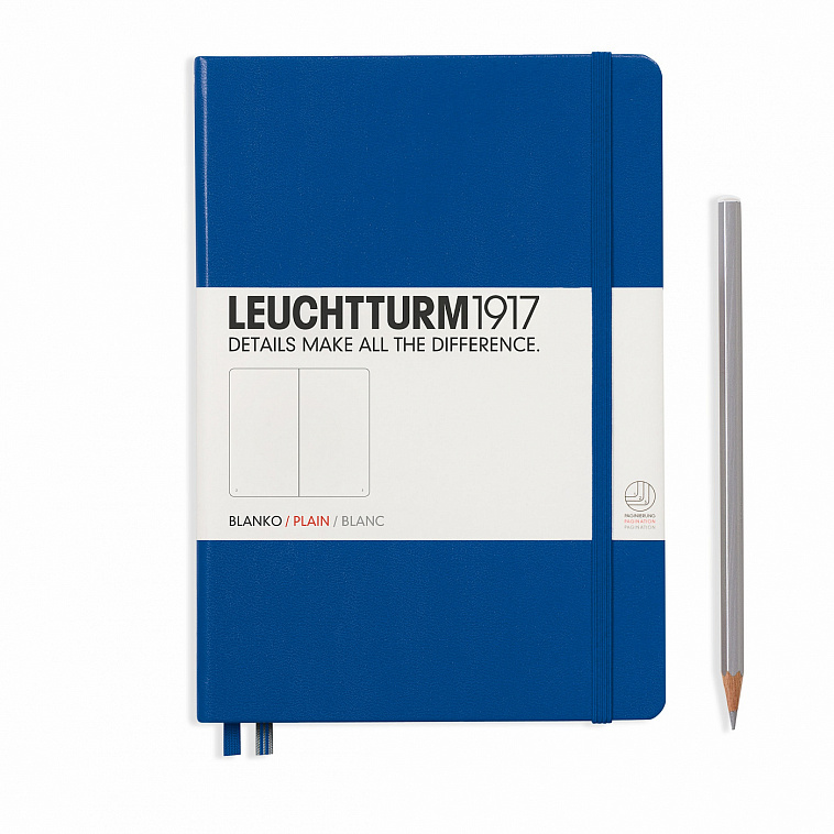 Книга для записей нелинованный Leuchtturm1917 "MEDIUM" А5 249 л голубой