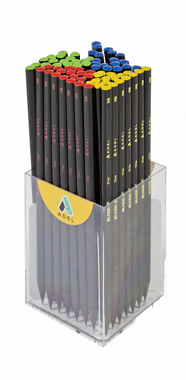 Карандаш чернографитный Adel Blackline Triangular HB 606x758