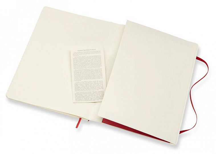 Записная книжка в линейку Moleskine "Classic Soft" XLarge 190х250 мм 192 стр, обложка красная