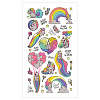 Наклейки гелевые MESHU "Rainbow unicorn", 10*23 см, пакет европодвес 2