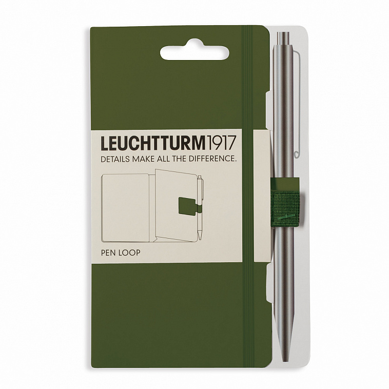 Петля-держатель в блокнот для ручки Leuchtturm1917 цвет хаки 
