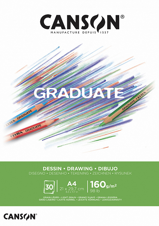 Альбом-склейка для смешанных техник Canson "Graduate" A4 30 л 160 г