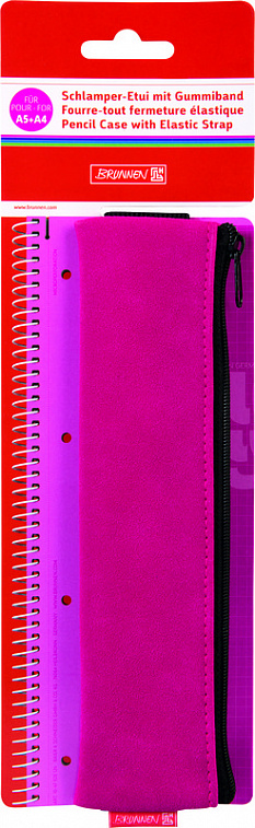Пенал для ручек и карандашей на резинке Brunnen Colour Code розовый