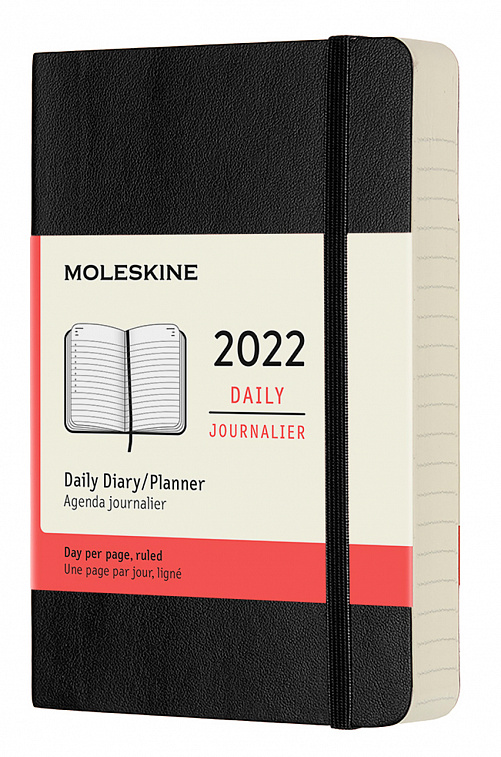 Еженедельник Moleskine "Classic Soft Pocket" 9х14 см 400 стр., обложка черная