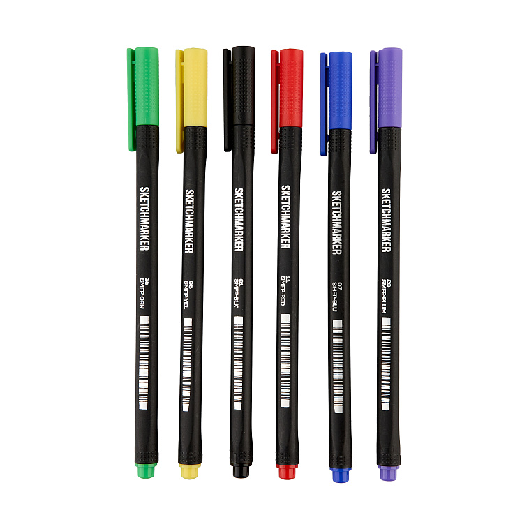 Набор цветных линеров Sketchmarker "Artist Fine Pen" Main 6 цветов в картонной упаковке 606x758
