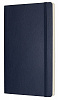 Записная книжка нелинованная Moleskine "Classic Sof" Large, 130х210 мм 192 стр, обложка синий сапфир 2