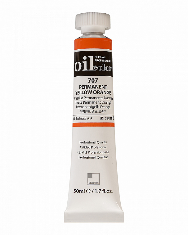 Масло ShinHanart "Professional" туба 50 мл №707 Желто-оранжевый устойчивый кат.B 606x758