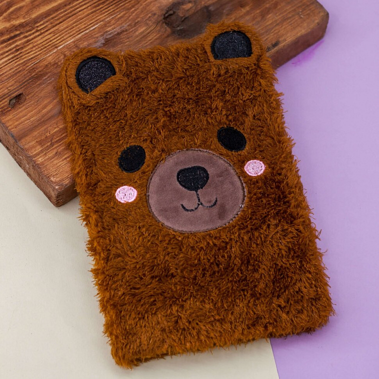 Блокнот плюшевый "Cute bear", brown