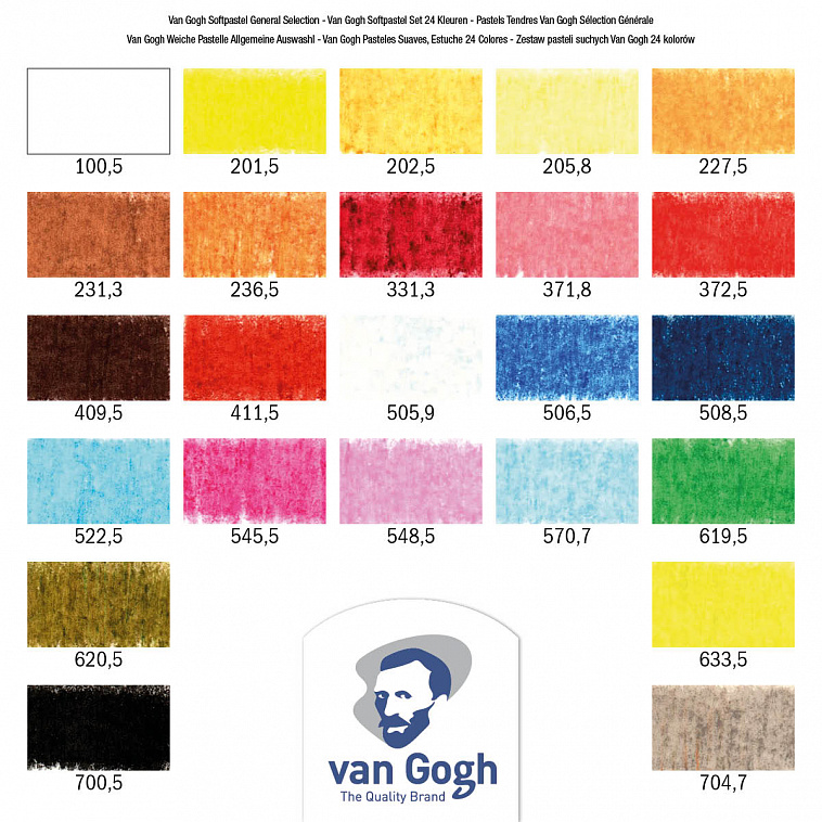 Набор сухой пастели Talens "Van Gogh" 24 цв в картонной коробке 