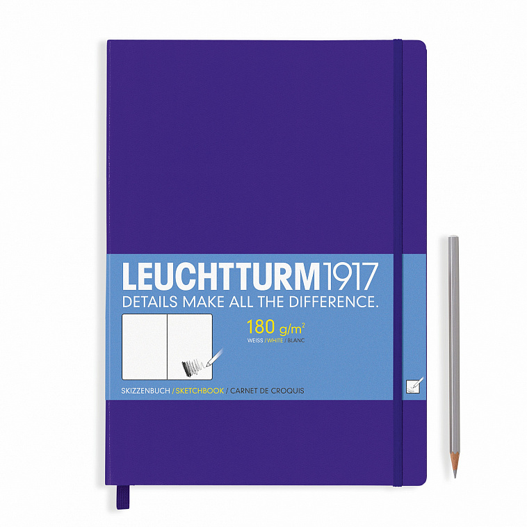 Альбом для эскизов нелинованный Leuchtturm1917 "SKETCHBOOK MASTER" А4+ 185 л фиолетовый 