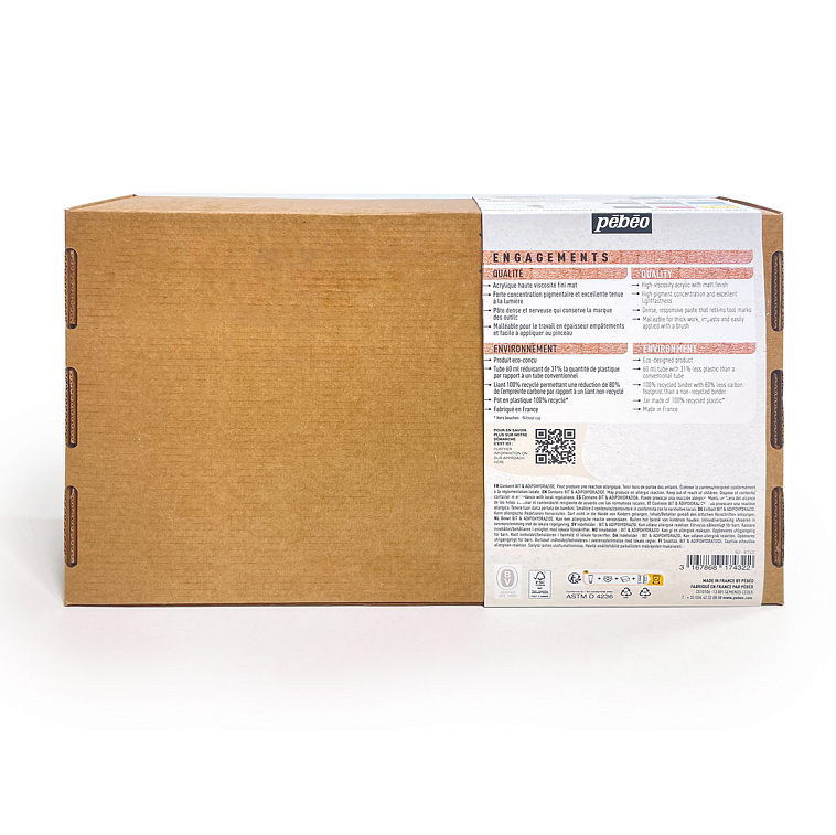 Набор акрила Pebeo "ORIGIN" Equipment Kit, матовый, 6 цв. х 60 мл 606x758