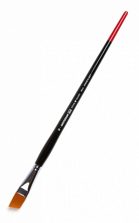 Кисть синтетика мягкая скошенная Talens "Amsterdam 344" длинная ручка