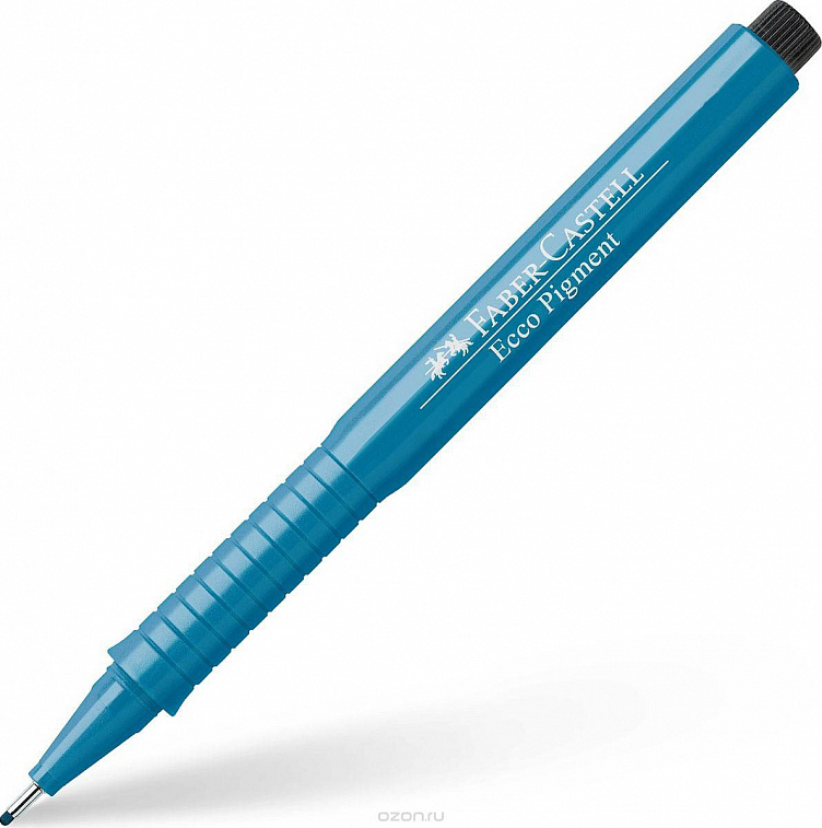 Ручка капиллярная Faber-Castell "Ecco Pigment" синий, все размеры