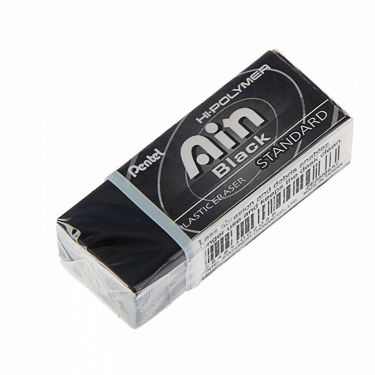 Ластик Pentel Hi-Polymer Ain Black Eraser, 43,4х17,4х11,8 мм
