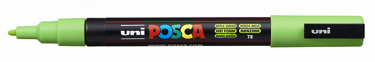 Маркер UNI "POSCA" PC-3M, 0,9-1,3 мм, наконечник пулевидный, №72 цвет зеленое яблоко 606x758