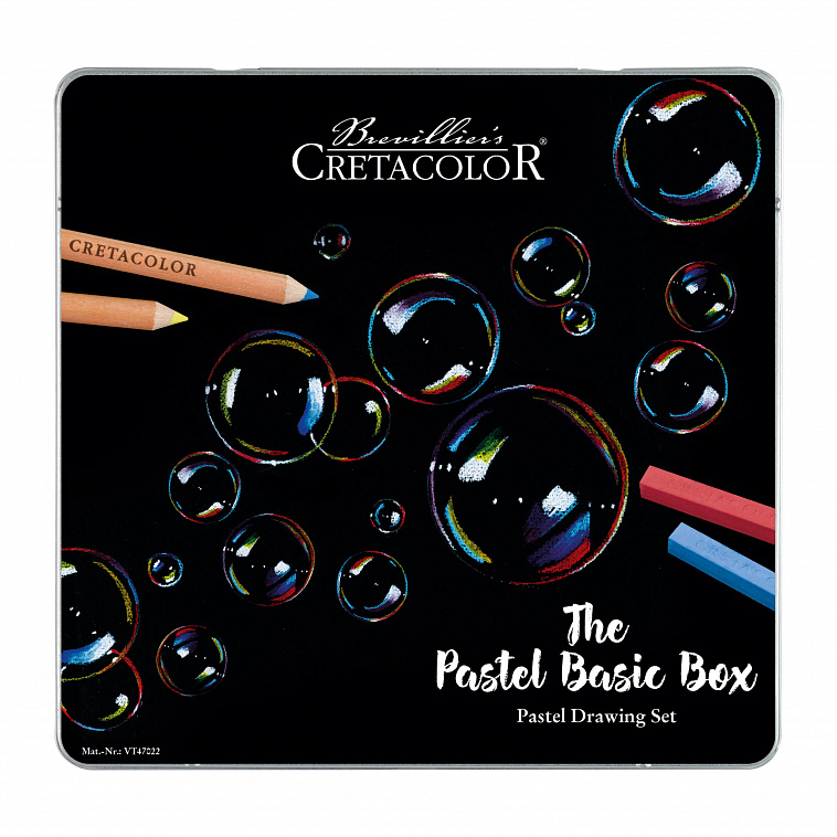 Набор для рисования Cretacolor "THE PASTEL BASIC BOX" в металлической коробке