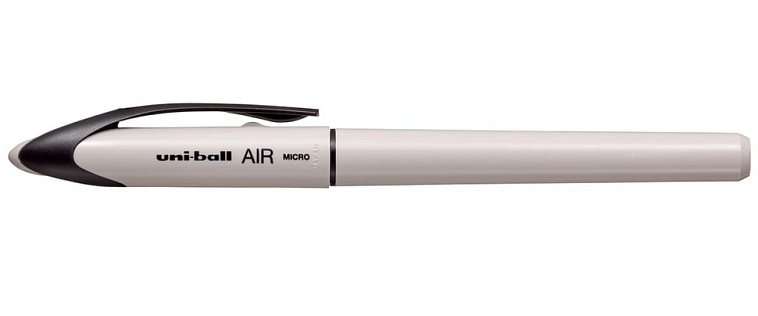 Роллер Uni-Ball AIR UBA-188C-M, 0,5 мм, цвет корпуса серо-бежевый, цвет чернил черный 606x758