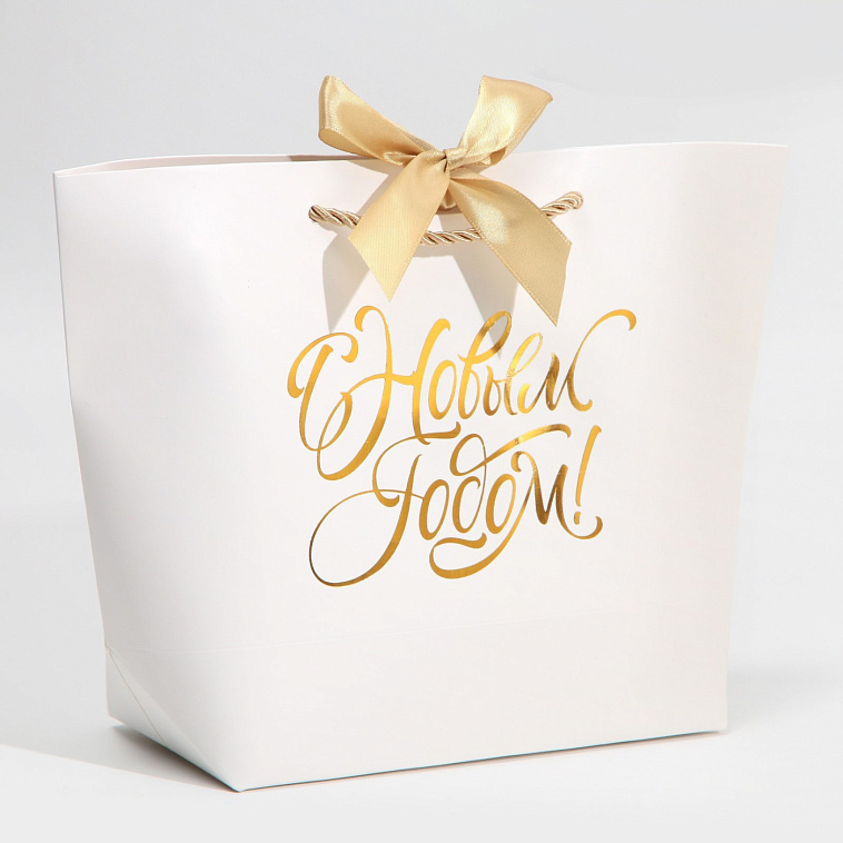 Пакет подарочный "White Snow", 19 х 20 х 9 см 606x758