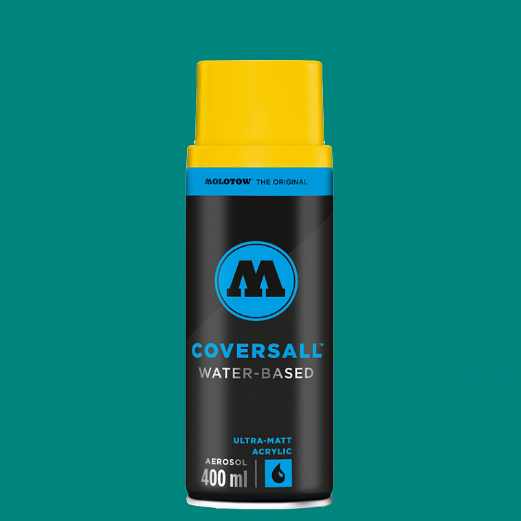 Аэрозольная краска Molotow "Coversall WB" 400 мл,  #074 lagoon blue 606x758