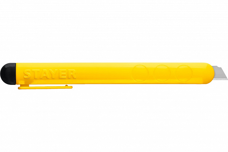 Нож из АБС пластика Stayer QUICK-9, сегмент. лезвия 9 мм 606x758