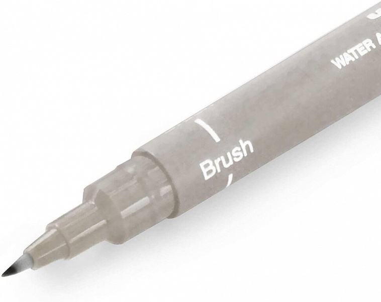 Линер UNI PIN brush 200 (S) кисть, светло-серый