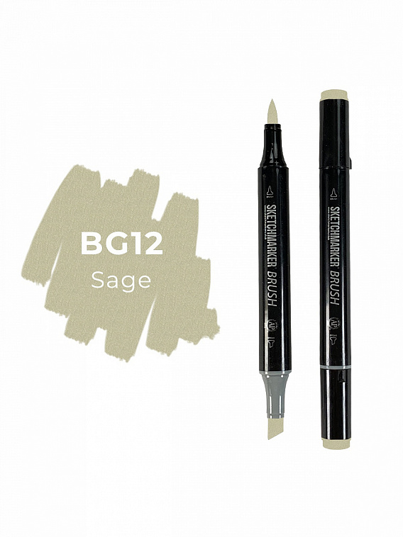 Маркер двухсторонний на спиртовой основе Sketchmarker Brush Цвет Шалфей 606x758