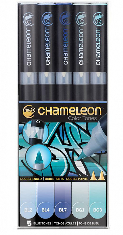 Набор маркеров Chameleon Blue Tones голубые тона 5 шт 606x758