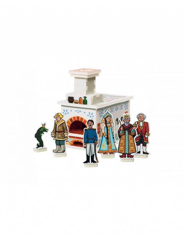 Объемный пазл, набор сборных игрушек "Емелина печка"