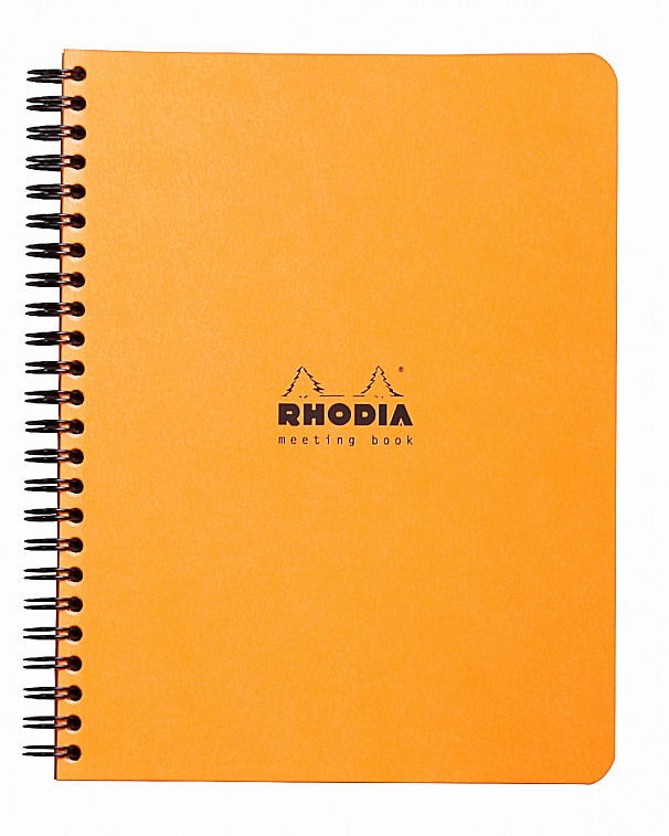 Ежедневеник линованный Rhodia "Classic" 16х21 см 80 л с микроперфорацией 90 г, оранжевый