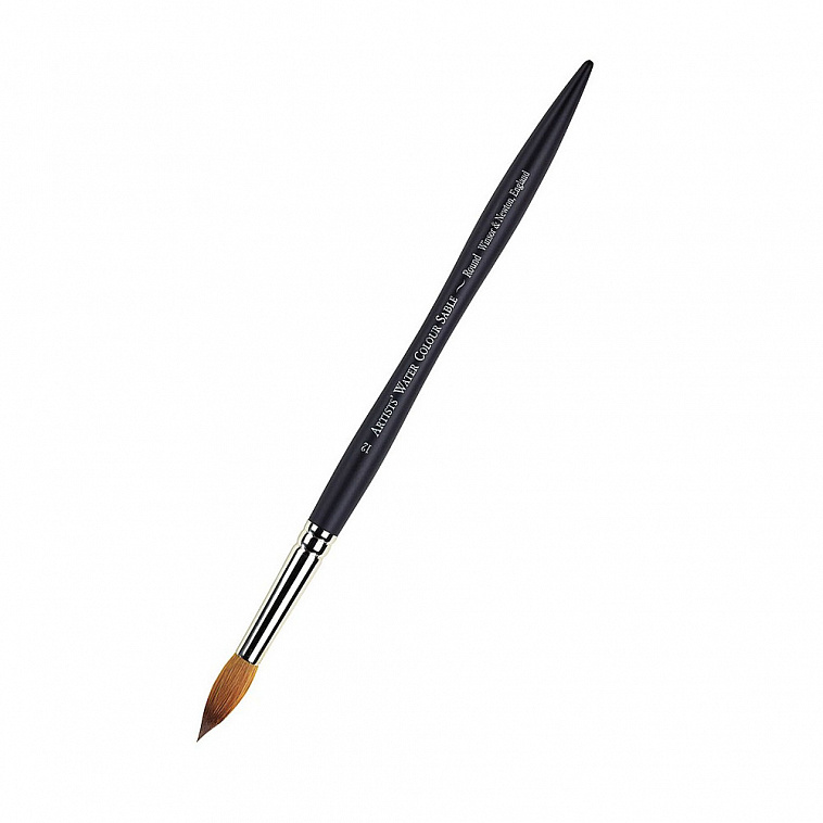 Кисть соболь №12 круглая Winsor&Newton "Artists’ Watercolour Sable brush" 606x758